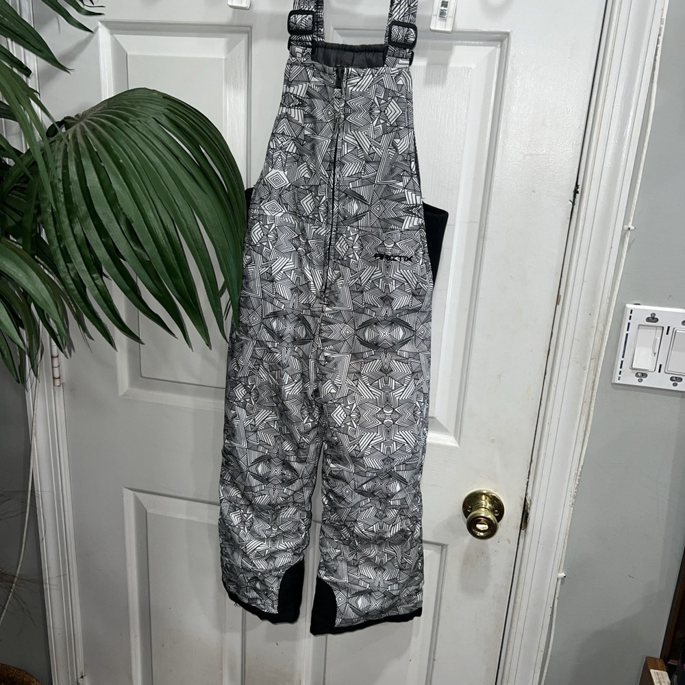 ARCTIX KIDS REINFORCED SNOW PANTS IN DIAMOND PRINT WHITE SIZE Sm 5t Warm‎ Hang